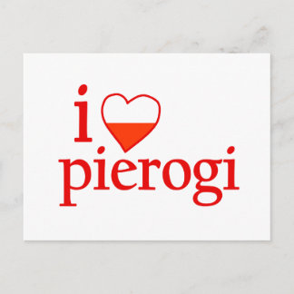 Cartão Postal Eu Amo Pierogi
