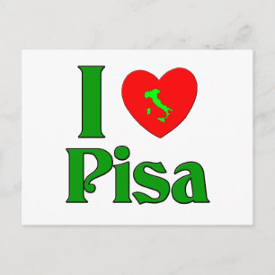 Cartão Postal Eu Amo Pisa Itália