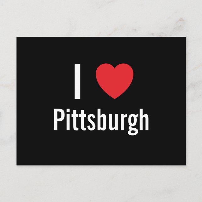 Cartão Postal Eu amo Pittsburgh (Frente)