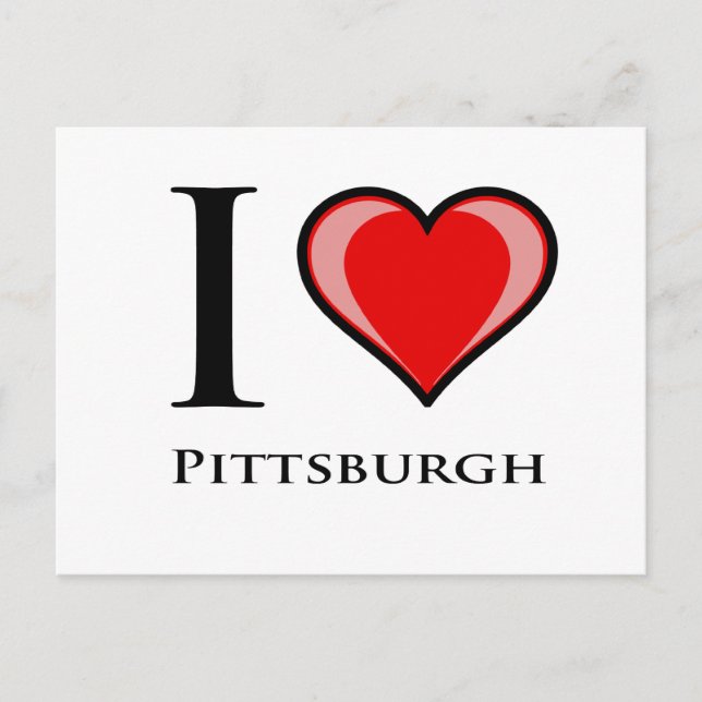 Cartão Postal Eu Amo Pittsburgh (Frente)