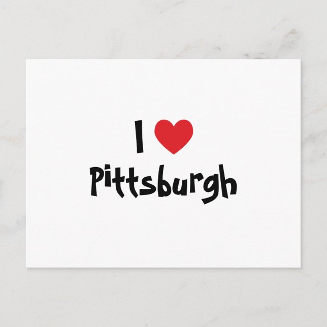 Cartão Postal Eu Amo Pittsburgh (Frente)
