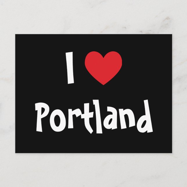 Cartão Postal Eu Amo Portland (Frente)