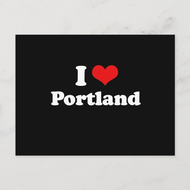 CARTÃO POSTAL EU AMO PORTLAND (Frente)