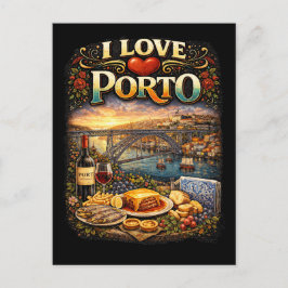 Cartão Postal Eu Amo Porto