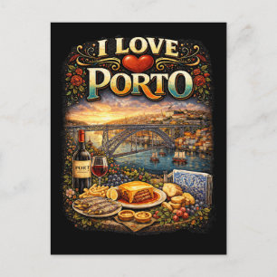 Cartão Postal Eu Amo Porto