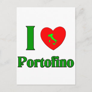 Cartão Postal Eu Amo Portofino Itália