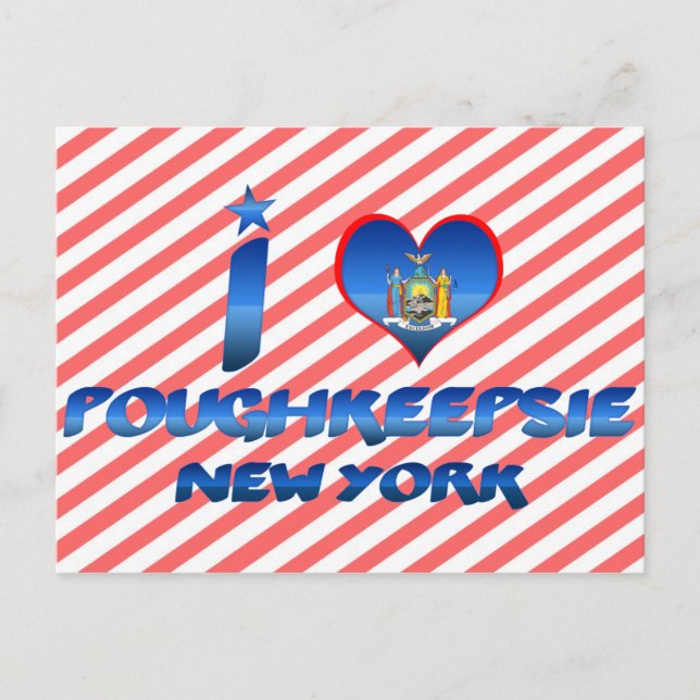 Cartão Postal Eu amo Poughkeepsie, Nova York (Frente)
