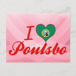 Cartão Postal Eu Amo Poulsbo, Washington