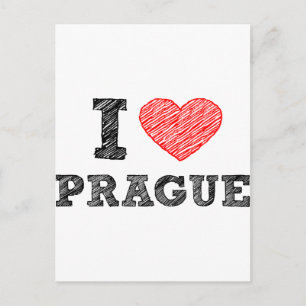 Cartão Postal Eu amo Praga
