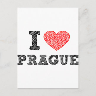 Cartão Postal Eu amo Praga