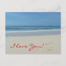 Cartão Postal Eu Amo Praia