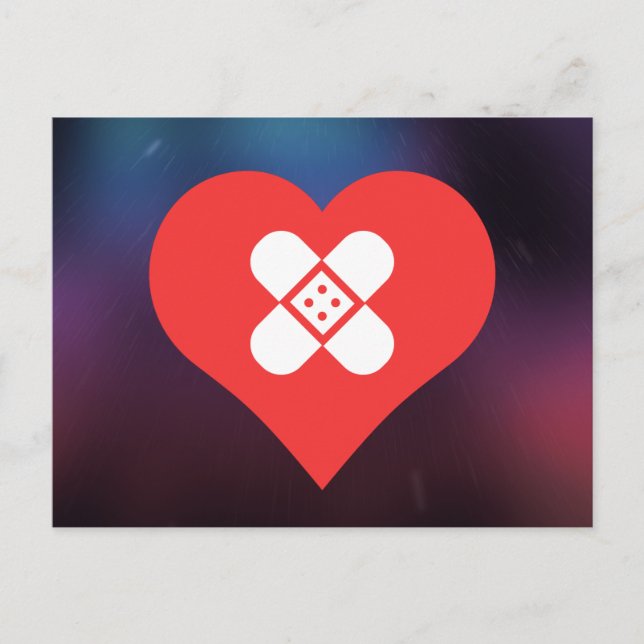 Cartão Postal Eu Amo Primeiros Socorros (Frente)