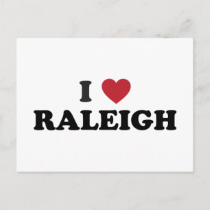Cartão Postal Eu amo Raleigh Carolina do Norte