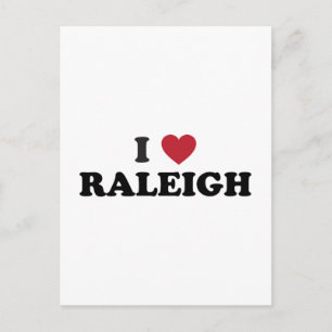 Cartão Postal Eu amo Raleigh Carolina do Norte