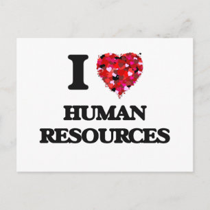 Cartão Postal Eu Amo Recursos Humanos