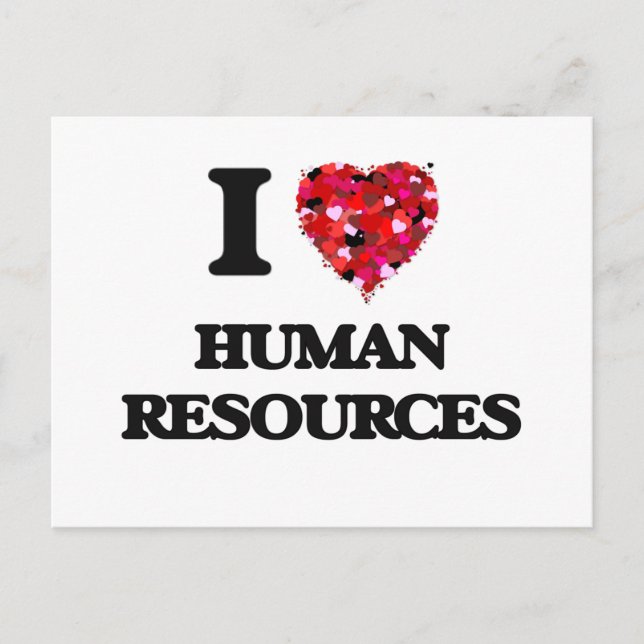 Cartão Postal Eu Amo Recursos Humanos (Frente)
