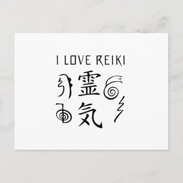 Cartão Postal Eu Amo Reiki | Ofertas principais de Esotericismo  (Frente)