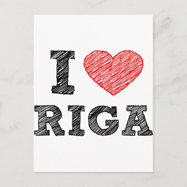 Cartão Postal Eu amo Riga (Frente)