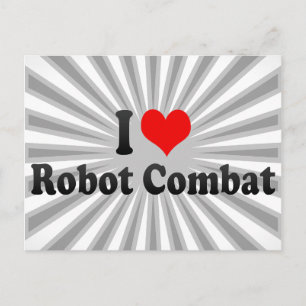 Cartão Postal Eu amo Robot Combat