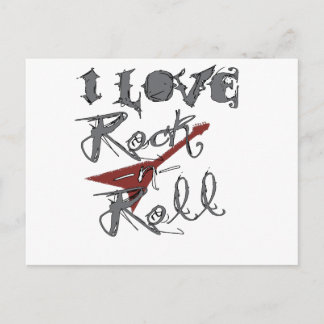 Cartão Postal Eu amo Rock and Roll
