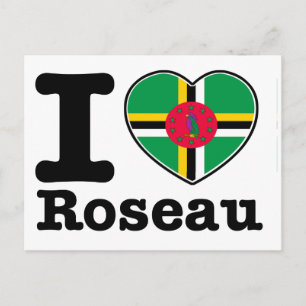 Cartão Postal Eu amo Roseau