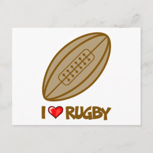 Cartão Postal Eu Amo Rugby