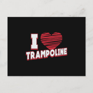 Cartão Postal Eu Amo Saltador de Trampolim Salto Ginástica Tramp