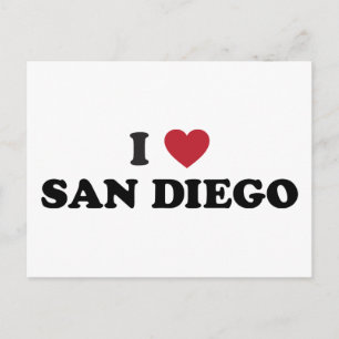 Cartão Postal Eu Amo San Diego California