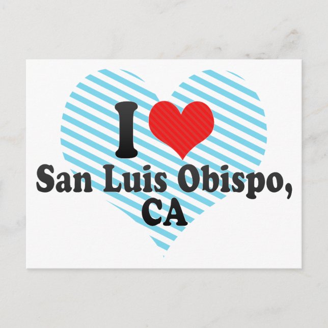 Cartão Postal Eu Amo San Luis Obispo,+CA (Frente)