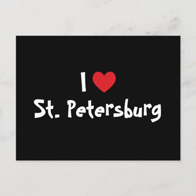 Cartão Postal Eu Amo São Petersburgo (Frente)