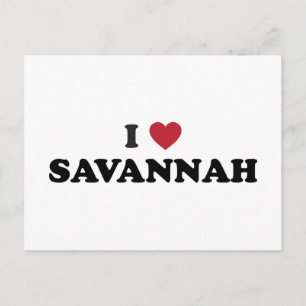 Cartão Postal Eu Amo Savannah Georgia
