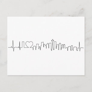 Cartão Postal Eu amo Seattle de uma forma extraordinária