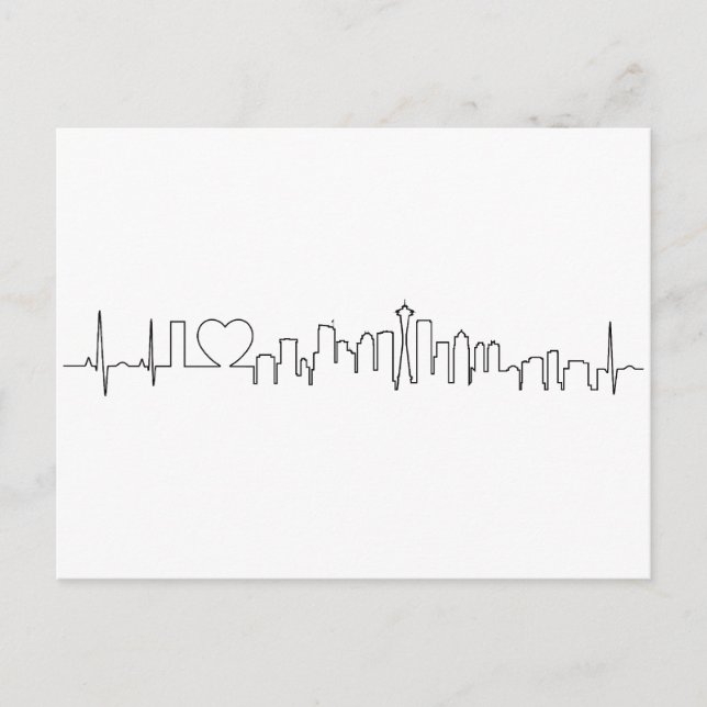 Cartão Postal Eu amo Seattle de uma forma extraordinária (Frente)