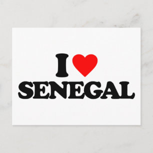CARTÃO POSTAL EU AMO SENEGAL