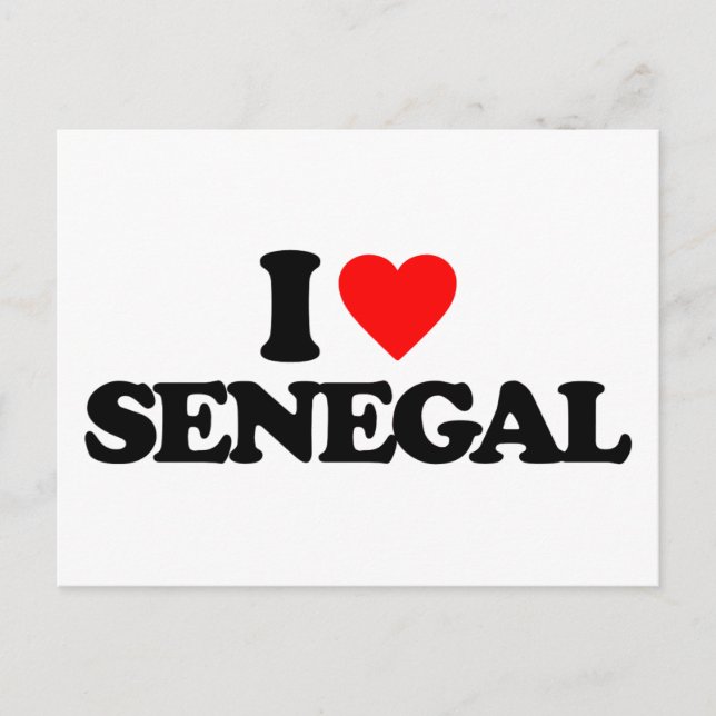 CARTÃO POSTAL EU AMO SENEGAL (Frente)