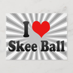 Cartão Postal Eu amo Skee Ball