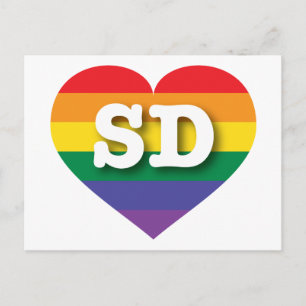 Cartão Postal Eu amo South Dakota Orgulho gay