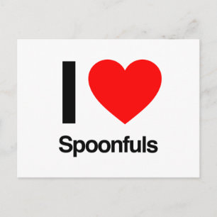 Cartão Postal eu amo "spoonfuls"