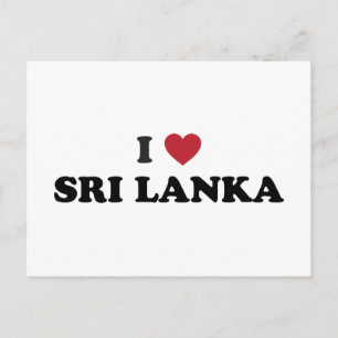 Cartão Postal Eu amo Sri Lanka