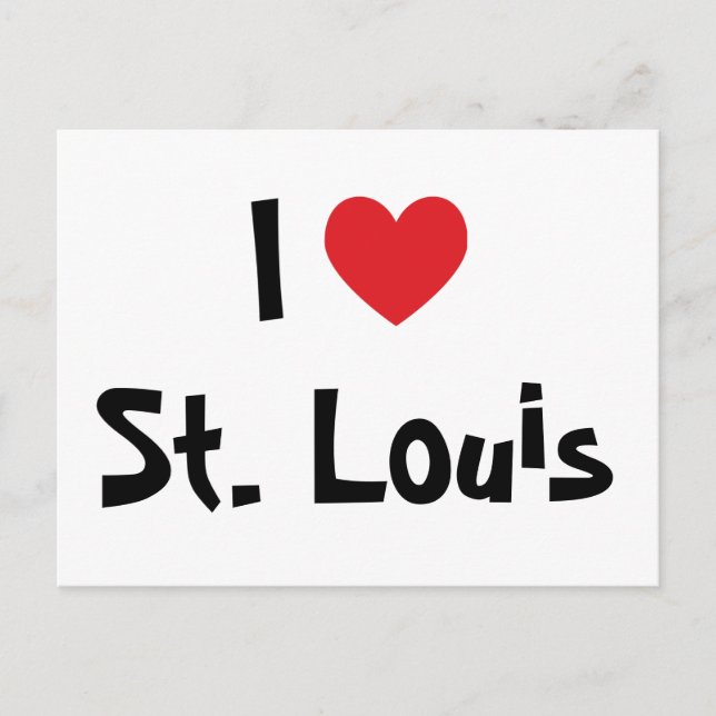 Cartão Postal Eu Amo St. Louis (Frente)