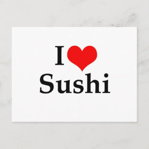 Cartão Postal Eu Amo Sushi