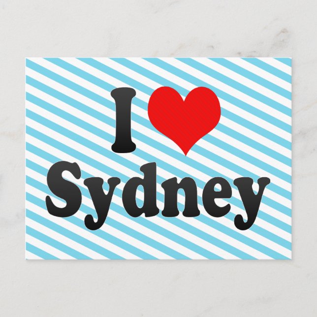 Cartão Postal Eu amo Sydney (Frente)