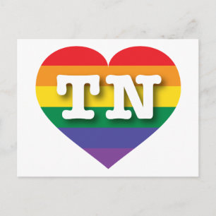 Cartão Postal Eu amo Tennessee Orgulho gay