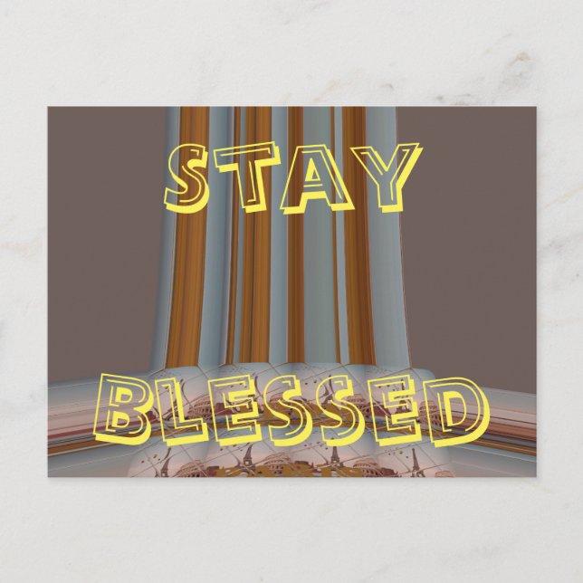 Cartão postal Eu Amo Torre Eiffel, fique abençoado (Frente)