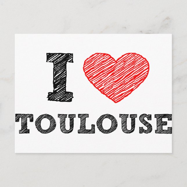 Cartão Postal Eu Amo Toulouse (Frente)