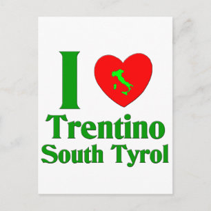 Cartão Postal Eu Amo Trentino South Tyrol