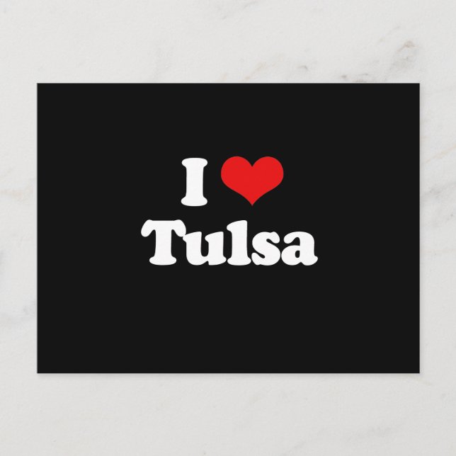 CARTÃO POSTAL EU AMO TULSA (Frente)