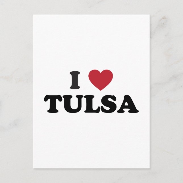 Cartão Postal Eu Amo Tulsa Oklahoma (Frente)