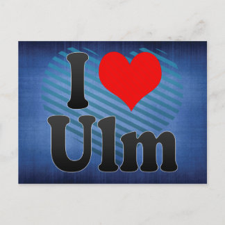 Cartão Postal Eu Amo Ulm, Alemanha