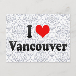Cartão Postal Eu Amo Vancouver, Canadá